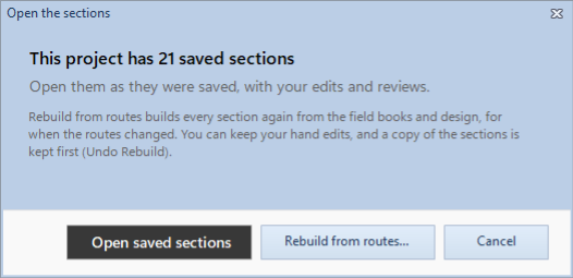 Open the sections